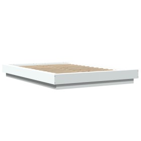vidaXL Bettgestell Weiß 120x190 cm Holzwerkstoff