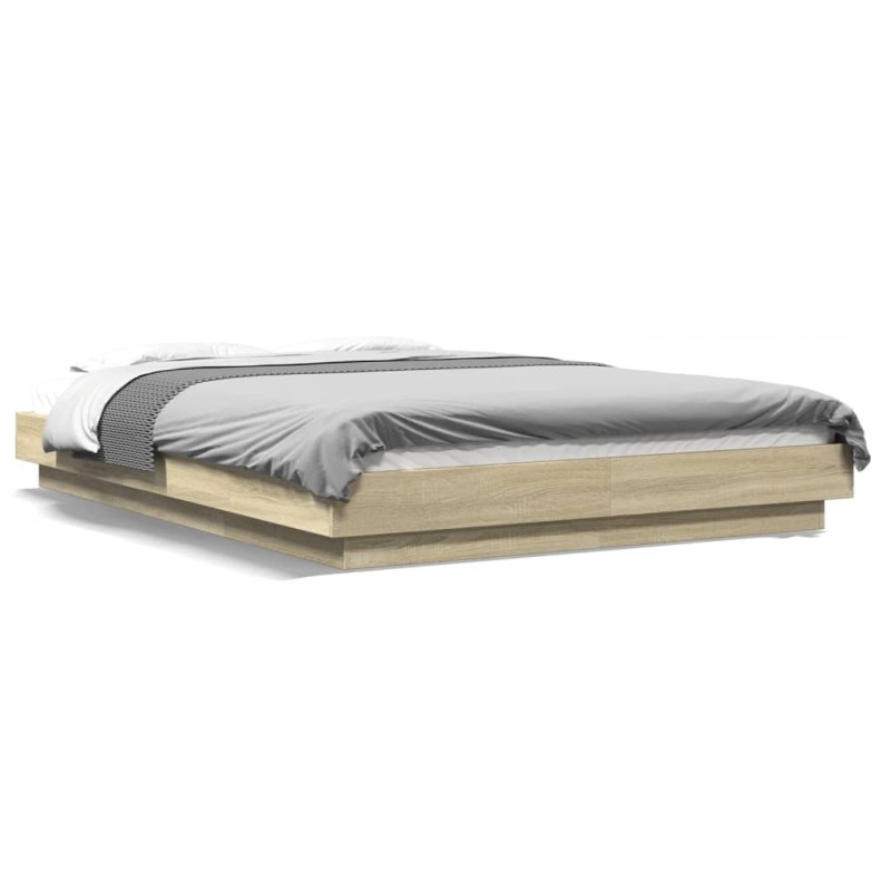 vidaXL Bettgestell Sonoma-Eiche 120x190 cm Holzwerkstoff vidaXL Bettgestell Sonoma-Eiche 120x190 cm Holzwerkstoff