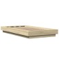 vidaXL Bettgestell mit LED Sonoma-Eiche 90x190 cm Holzwerkstoff vidaXL Bettgestell mit LED Sonoma-Eiche 90x190 cm Holzwerkstoff