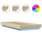 vidaXL Bettgestell mit LED Sonoma-Eiche 90x190 cm Holzwerkstoff vidaXL Bettgestell mit LED Sonoma-Eiche 90x190 cm Holzwerkstoff