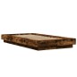 vidaXL Bettgestell mit LED Räuchereiche 90x200 cm Holzwerkstoff vidaXL Bettgestell mit LED Räuchereiche 90x200 cm Holzwerkstoff