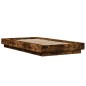 vidaXL Bettgestell mit LED Räuchereiche 90x200 cm Holzwerkstoff vidaXL Bettgestell mit LED Räuchereiche 90x200 cm Holzwerkstoff