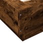 vidaXL Bettgestell mit LED Räuchereiche 90x200 cm Holzwerkstoff vidaXL Bettgestell mit LED Räuchereiche 90x200 cm Holzwerkstoff