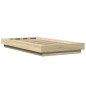 vidaXL Bettgestell mit LED Sonoma-Eiche 75x190 cm Holzwerkstoff vidaXL Bettgestell mit LED Sonoma-Eiche 75x190 cm Holzwerkstoff