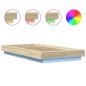 vidaXL Bettgestell mit LED Sonoma-Eiche 75x190 cm Holzwerkstoff vidaXL Bettgestell mit LED Sonoma-Eiche 75x190 cm Holzwerkstoff