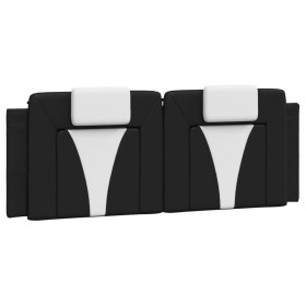 vidaXL Kopfteil-Kissen Schwarz und Weiß 140 cm Kunstleder