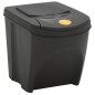 vidaXL Stapelbare Mülleimer 3 Stk. Grau 75 L Polypropylen vidaXL Stapelbare Mülleimer 3 Stk. Grau 75 L Polypropylen