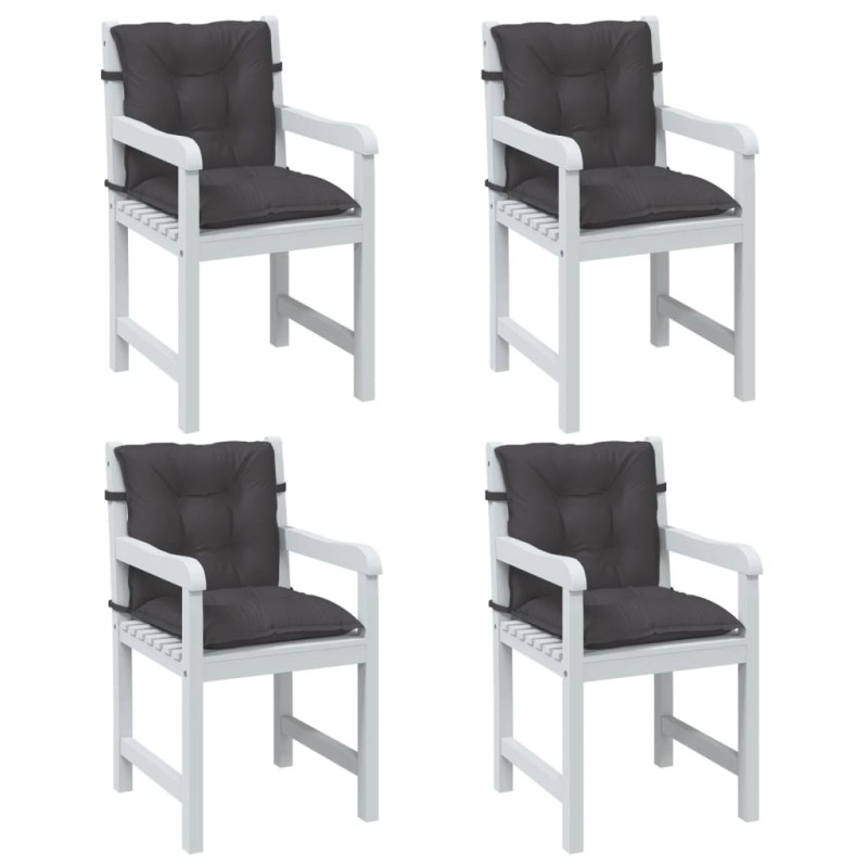 vidaXL Niedriglehner-Auflagen 4 Stk Melange Anthrazit 100x50x7cm Stoff vidaXL Niedriglehner-Auflagen 4 Stk Melange Anthrazit 100x50x7cm Stoff