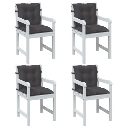 vidaXL Niedriglehner-Auflagen 4 Stk Melange Anthrazit 100x50x7cm Stoff