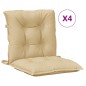 vidaXL Niedriglehner-Auflagen 4 Stk. Melange Beige 100x50x7 cm Stoff vidaXL Niedriglehner-Auflagen 4 Stk. Melange Beige 100x50x7 cm Stoff