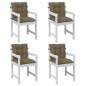 vidaXL Niedriglehner-Auflagen 4 Stk. Melange Taupe 100x50x7 cm Stoff vidaXL Niedriglehner-Auflagen 4 Stk. Melange Taupe 100x50x7 cm Stoff