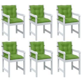 vidaXL Niedriglehner-Auflagen 6 Stk. Melange Grün 100x50x7 cm Stoff