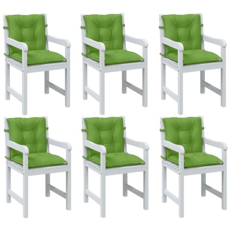 vidaXL Niedriglehner-Auflagen 6 Stk. Melange Grün 100x50x7 cm Stoff
