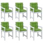 vidaXL Niedriglehner-Auflagen 6 Stk. Melange Grün 100x50x7 cm Stoff vidaXL Niedriglehner-Auflagen 6 Stk. Melange Grün 100x50x7 cm Stoff