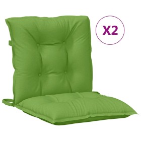 vidaXL Niedriglehner-Auflagen 2 Stk. Melange Grün 100x50x7 cm Stoff