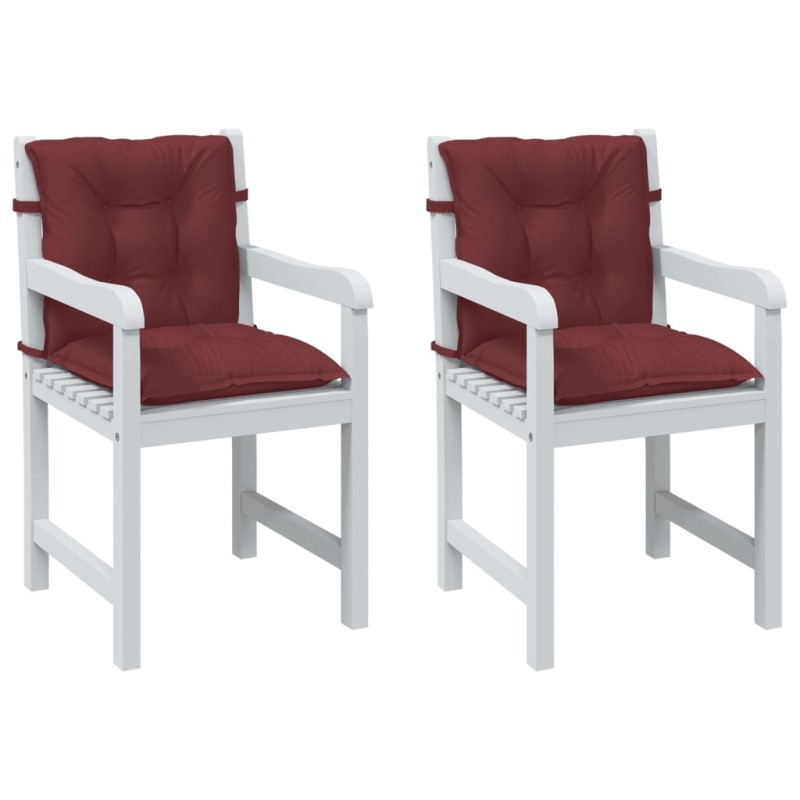 vidaXL Niedriglehner-Auflagen 2 Stk. Melange Weinrot 100x50x7 cm Stoff vidaXL Niedriglehner-Auflagen 2 Stk. Melange Weinrot 100x50x7 cm Stoff