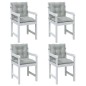 vidaXL Niedriglehner-Auflagen 4 Stk. Melange Hellgrau 100x50x7cm Stoff vidaXL Niedriglehner-Auflagen 4 Stk. Melange Hellgrau 100x50x7cm Stoff