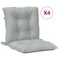 vidaXL Niedriglehner-Auflagen 4 Stk. Melange Hellgrau 100x50x7cm Stoff vidaXL Niedriglehner-Auflagen 4 Stk. Melange Hellgrau 100x50x7cm Stoff