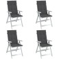 vidaXL Hochlehner-Auflagen 4 Stk. Melange Anthrazit 120x50x4 cm Stoff vidaXL Hochlehner-Auflagen 4 Stk. Melange Anthrazit 120x50x4 cm Stoff