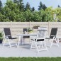 vidaXL Hochlehner-Auflagen 4 Stk. Melange Anthrazit 120x50x4 cm Stoff vidaXL Hochlehner-Auflagen 4 Stk. Melange Anthrazit 120x50x4 cm Stoff