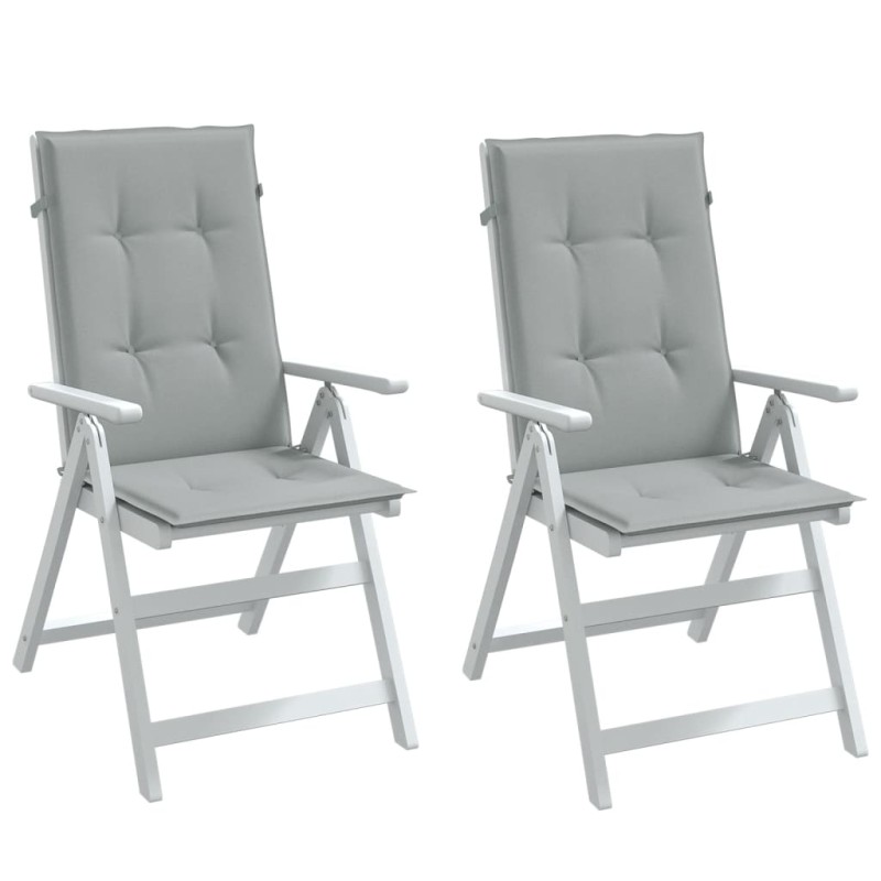 vidaXL Hochlehner-Auflagen 2 Stk. Melange Hellgrau 120x50x4 cm Stoff vidaXL Hochlehner-Auflagen 2 Stk. Melange Hellgrau 120x50x4 cm Stoff