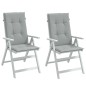 vidaXL Hochlehner-Auflagen 2 Stk. Melange Hellgrau 120x50x4 cm Stoff vidaXL Hochlehner-Auflagen 2 Stk. Melange Hellgrau 120x50x4 cm Stoff