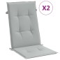 vidaXL Hochlehner-Auflagen 2 Stk. Melange Hellgrau 120x50x4 cm Stoff vidaXL Hochlehner-Auflagen 2 Stk. Melange Hellgrau 120x50x4 cm Stoff