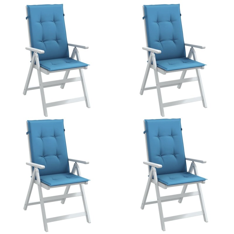 vidaXL Hochlehner-Auflagen 4 Stk. Melange Blau 120x50x4 cm Stoff vidaXL Hochlehner-Auflagen 4 Stk. Melange Blau 120x50x4 cm Stoff