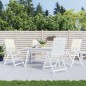 vidaXL Hochlehner-Auflagen 4 Stk. Melange Creme 120x50x4 cm Stoff vidaXL Hochlehner-Auflagen 4 Stk. Melange Creme 120x50x4 cm Stoff