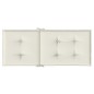 vidaXL Hochlehner-Auflagen 4 Stk. Melange Creme 120x50x4 cm Stoff vidaXL Hochlehner-Auflagen 4 Stk. Melange Creme 120x50x4 cm Stoff