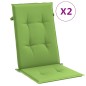 vidaXL Hochlehner-Auflagen 2 Stk. Melange Grün 120x50x4 cm Stoff vidaXL Hochlehner-Auflagen 2 Stk. Melange Grün 120x50x4 cm Stoff