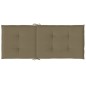 vidaXL Hochlehner-Auflagen 6 Stk. Melange Taupe 120x50x4 cm Stoff vidaXL Hochlehner-Auflagen 6 Stk. Melange Taupe 120x50x4 cm Stoff