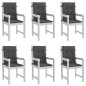 vidaXL Niedriglehner-Auflagen 6 Stk Melange Anthrazit 100x50x4cm Stoff vidaXL Niedriglehner-Auflagen 6 Stk Melange Anthrazit 100x50x4cm Stoff