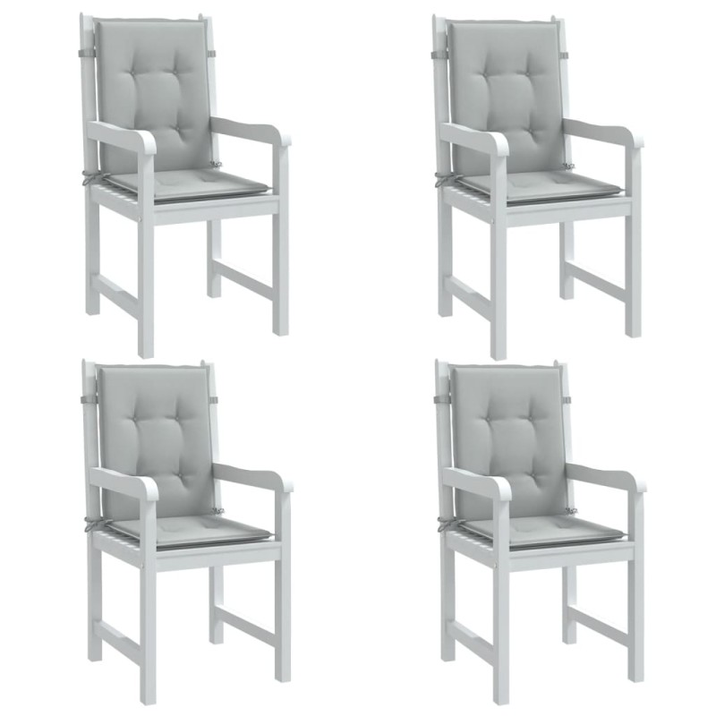 vidaXL Niedriglehner-Auflagen 4 Stk. Melange Hellgrau 100x50x4cm Stoff vidaXL Niedriglehner-Auflagen 4 Stk. Melange Hellgrau 100x50x4cm Stoff