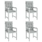 vidaXL Niedriglehner-Auflagen 4 Stk. Melange Hellgrau 100x50x4cm Stoff vidaXL Niedriglehner-Auflagen 4 Stk. Melange Hellgrau 100x50x4cm Stoff