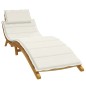 vidaXL Sonnenliegen-Auflage Melange Creme 186x58x3 cm Stoff vidaXL Sonnenliegen-Auflage Melange Creme 186x58x3 cm Stoff