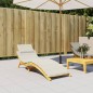 vidaXL Sonnenliegen-Auflage Melange Creme 186x58x3 cm Stoff vidaXL Sonnenliegen-Auflage Melange Creme 186x58x3 cm Stoff