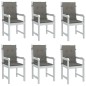vidaXL Niedriglehner-Auflagen 6 Stk. Dunkelgrau 100x50x4 cm Stoff vidaXL Niedriglehner-Auflagen 6 Stk. Dunkelgrau 100x50x4 cm Stoff