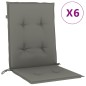 vidaXL Niedriglehner-Auflagen 6 Stk. Dunkelgrau 100x50x4 cm Stoff vidaXL Niedriglehner-Auflagen 6 Stk. Dunkelgrau 100x50x4 cm Stoff