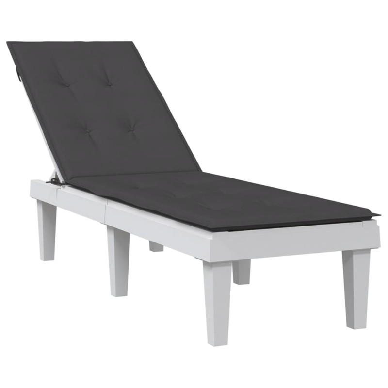 vidaXL Liegestuhl-Auflage Melange Anthrazit (75+105)x50x3 cm Stoff vidaXL Liegestuhl-Auflage Melange Anthrazit (75+105)x50x3 cm Stoff