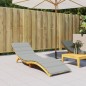 vidaXL Sonnenliegen-Auflage Melange Hellgrau 200x70x4 cm Stoff vidaXL Sonnenliegen-Auflage Melange Hellgrau 200x70x4 cm Stoff