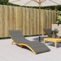 vidaXL Sonnenliegen-Auflage Melange Dunkelgrau 200x50x4 cm Stoff vidaXL Sonnenliegen-Auflage Melange Dunkelgrau 200x50x4 cm Stoff