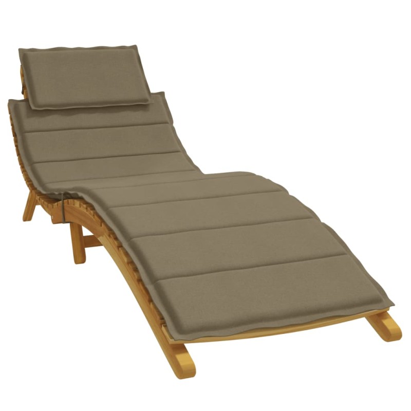 vidaXL Sonnenliegen-Auflage Melange Taupe 186x58x3 cm Stoff vidaXL Sonnenliegen-Auflage Melange Taupe 186x58x3 cm Stoff