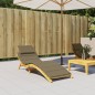 vidaXL Sonnenliegen-Auflage Melange Taupe 186x58x3 cm Stoff vidaXL Sonnenliegen-Auflage Melange Taupe 186x58x3 cm Stoff