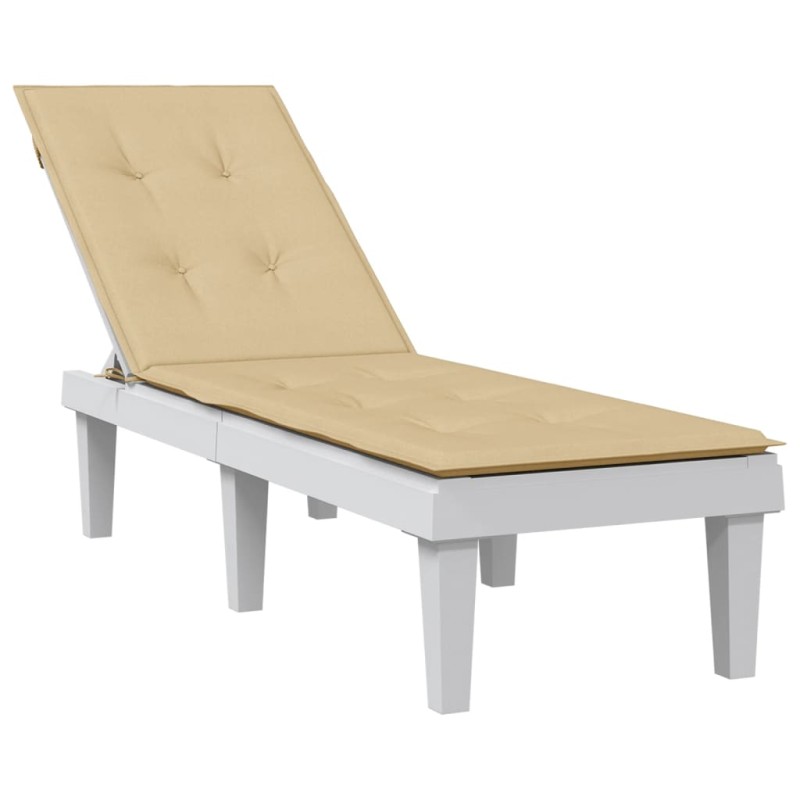 vidaXL Liegestuhl-Auflage Melange Beige (75+105)x50x3 cm Stoff vidaXL Liegestuhl-Auflage Melange Beige (75+105)x50x3 cm Stoff