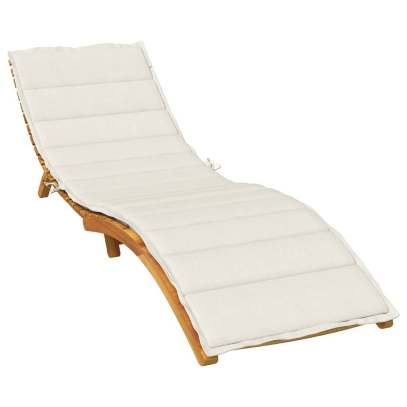 vidaXL Sonnenliegen-Auflage Melange Creme 200x70x4 cm Stoff vidaXL Sonnenliegen-Auflage Melange Creme 200x70x4 cm Stoff