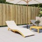 vidaXL Sonnenliegen-Auflage Melange Creme 200x70x4 cm Stoff vidaXL Sonnenliegen-Auflage Melange Creme 200x70x4 cm Stoff
