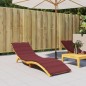 vidaXL Sonnenliegen-Auflage Melange Weinrot 200x70x4 cm Stoff vidaXL Sonnenliegen-Auflage Melange Weinrot 200x70x4 cm Stoff