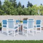 vidaXL Niedriglehner-Auflagen 6 Stk. Melange Blau 100x50x4 cm Stoff vidaXL Niedriglehner-Auflagen 6 Stk. Melange Blau 100x50x4 cm Stoff