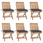 Klappbare Gartenstühle mit Kissen 6 Stk. Massivholz Teak Klappbare Gartenstühle mit Kissen 6 Stk. Massivholz Teak